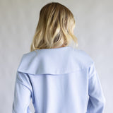 Zip Neck Scuba Set for Women in Blue