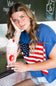 American Flag Sweater for Women in Blue