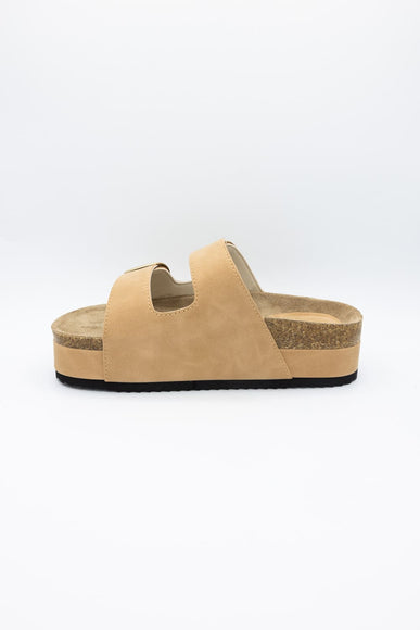 Simply Southern Platform Large Buckle Sandals for Women in Copper