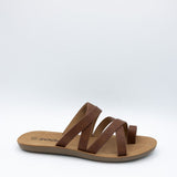 Soda Isabel Strappy Toe Sandals for Women in Cognac