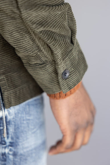 Union Corduroy Shacket for Men in Hunter Green