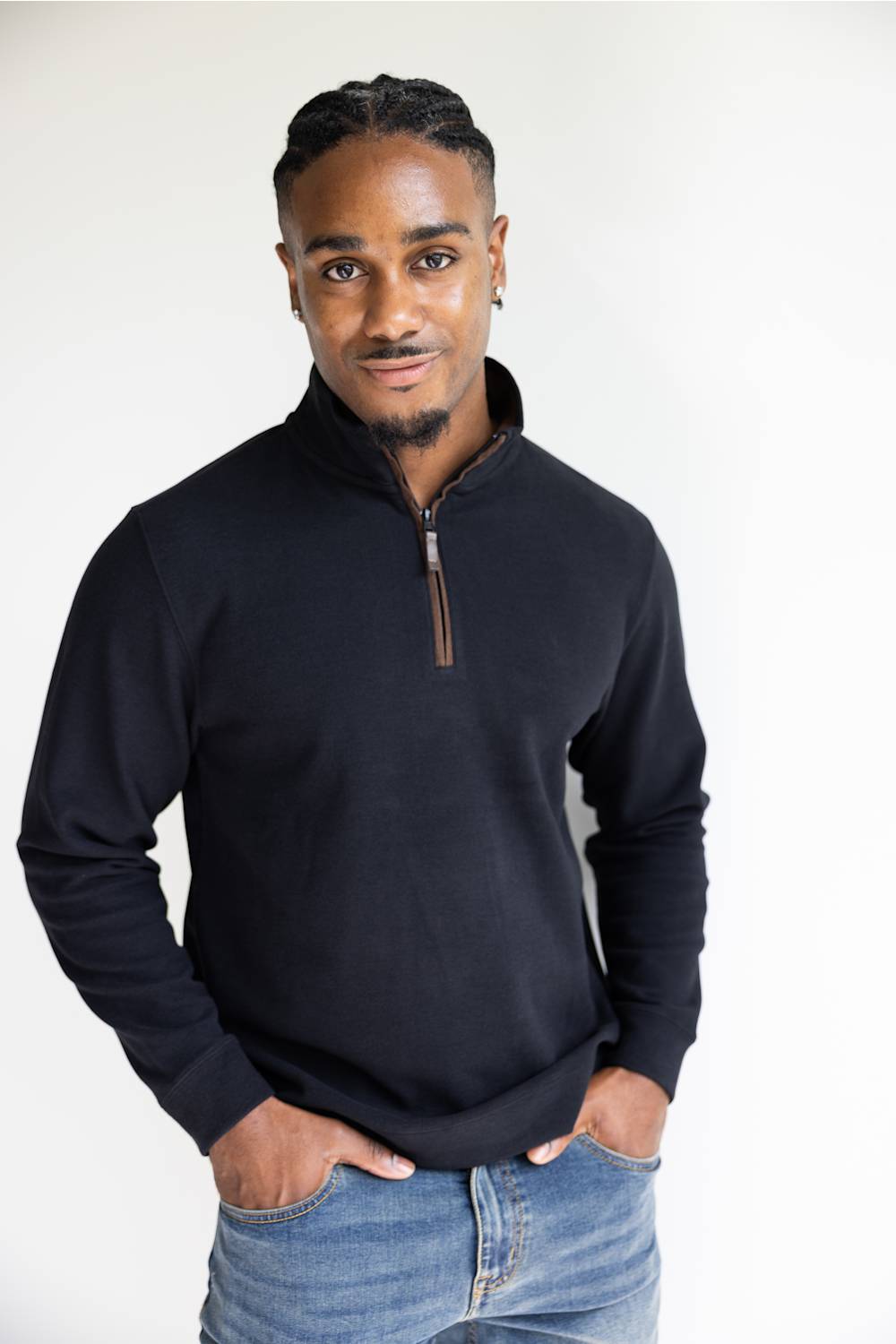 black quarter zip long sleeve 
