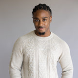 1897 Original Cable Crew Sweater for Men in Oatmeal Heather