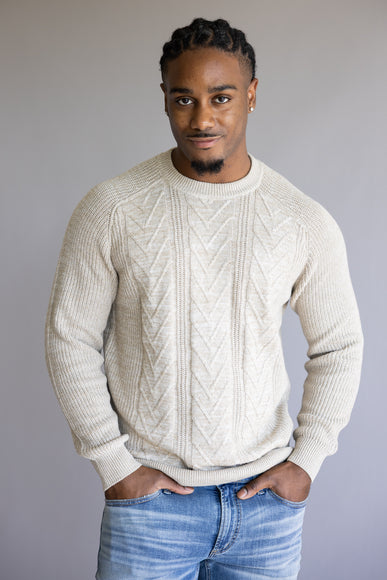 1897 Original Cable Crew Sweater for Men in Oatmeal Heather
