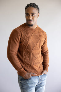 1897 Original Cable Crew Sweater for Men in Tortoise Shell