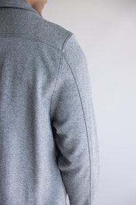 1897 Original Solid Knit Shacket for Men in Charcoal