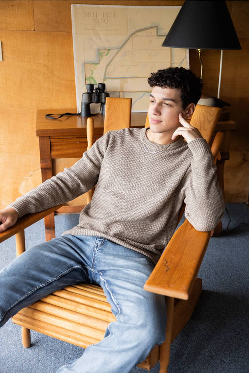 1897 Original Knit Crewneck Sweater for Men in Oatmeal Marl | 2562GL-F26 OATMEAL MARL