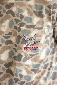 Burlebo Chest Pocket T-Shirt for Men in Pintail Camo
