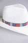 C.C. American Flag Rhinestone Band Cowgirl Hat for Women in White