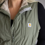Carhartt Rain Defender Lightweight Insulated Vest for Women in Green 
