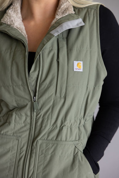 Carhartt Rain Defender Lightweight Insulated Vest for Women in Green 