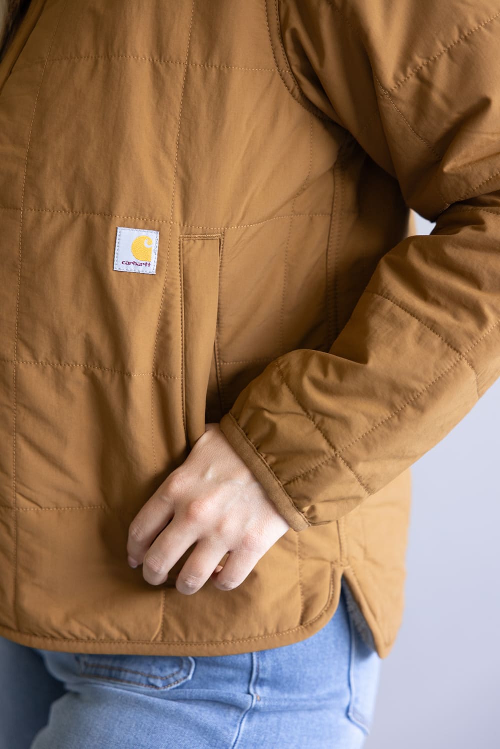 Carhartt Rain Defender Lightweight Insulated Jacket for Women in Carhartt Brown