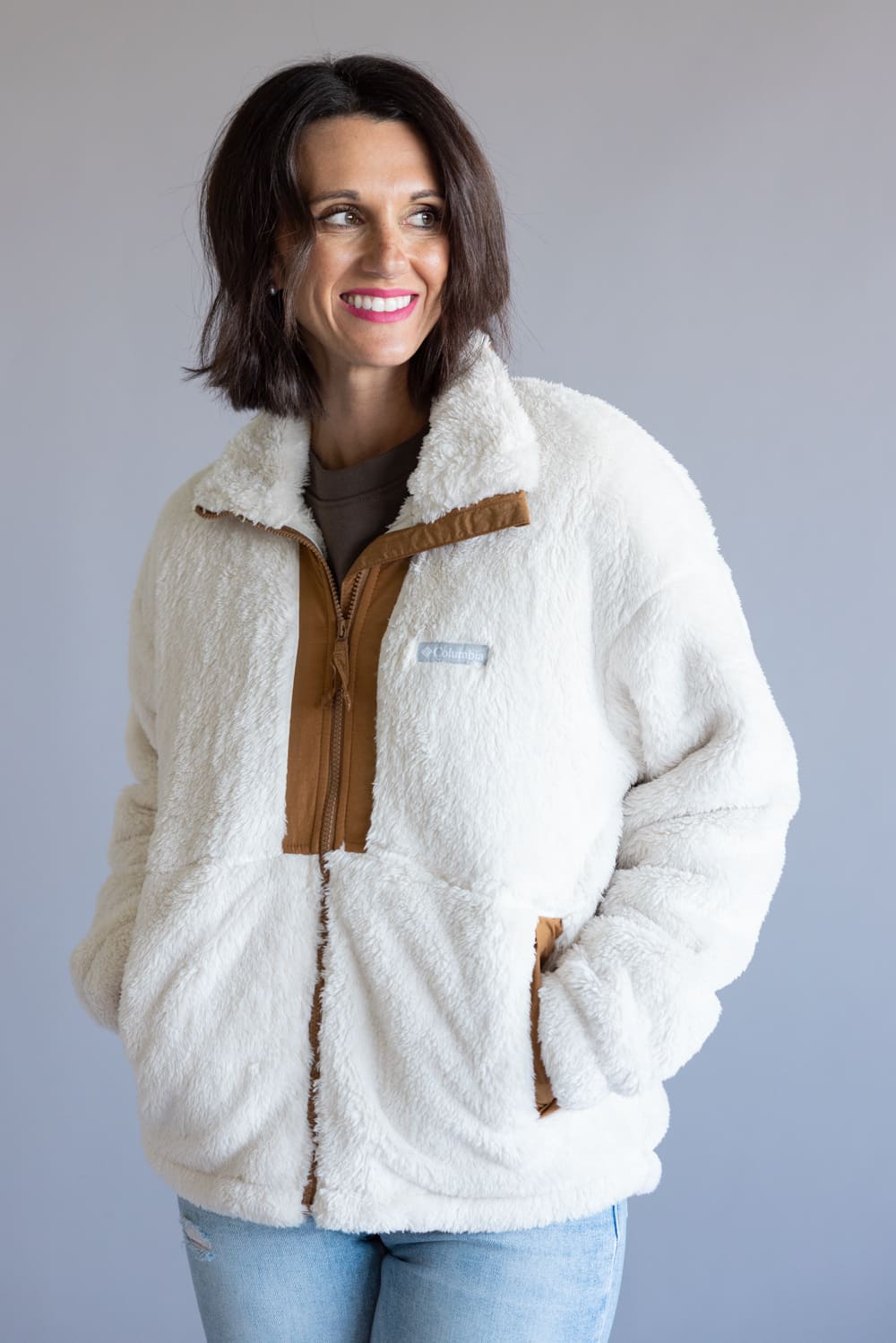 Columbia Boundless Discovery Sherpa Full Zip II Jacket for Women in Chalk