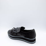 Coconuts by Matisse Bess Platform Loafers for Women in Velvet Charcoal