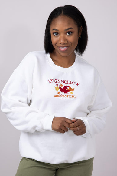 Stars Hollow Embroidered Sweatshirt for Women in Cream
