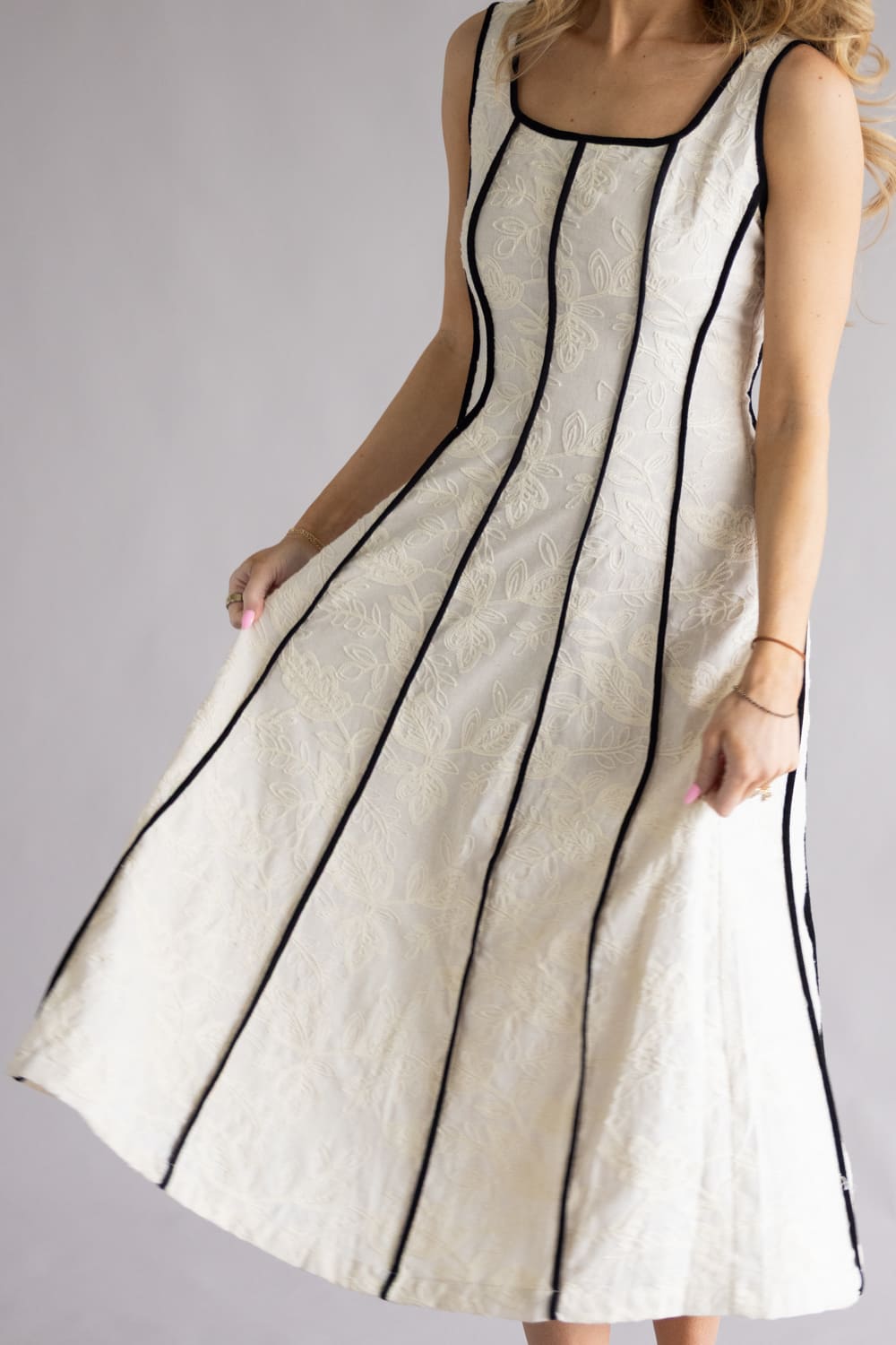 Illa Illa Textured Linen Midi Dress for Women in Natural