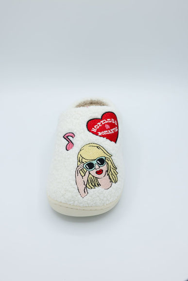 In My Cozy Era Patch Slippers for Women in White