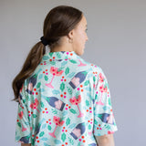 Mistletoe Champagne Soft Pajama Set for Women in Mint