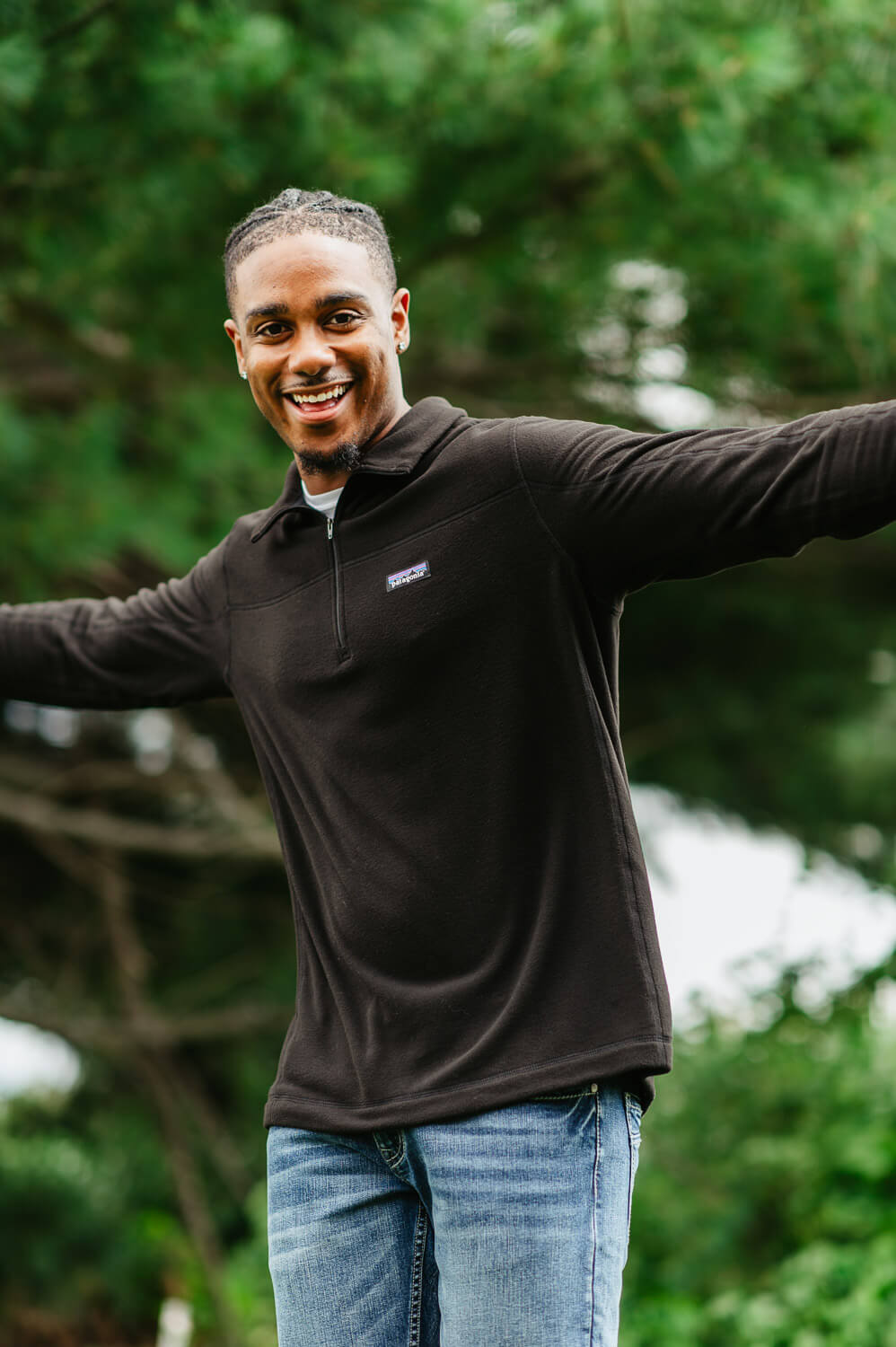 Patagonia Men’s Micro D Quarter Zip Pullover in Black