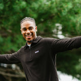 Patagonia Men’s Micro D Quarter Zip Pullover in Black
