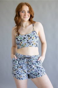 Local Girl Volley Shorts for Women in Bluff Camo