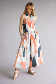Elan Prism Print Button Maxi Dress for Women in Multi
