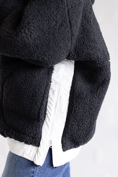 Two Tone Pullover for Women in Black