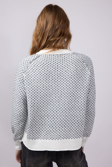 Textured Reglan Sleeve Sweater for Women in Charcoal