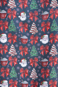 Simply Southern Holiday Pajama Shorts Set for Women in Black Multi