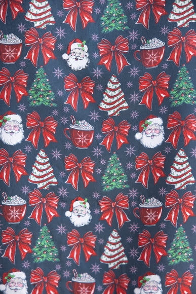 Simply Southern Holiday Pajama Shorts Set for Women in Black Multi