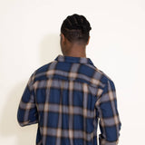 Simply Southern Mens Shirts Plaid Shacket Shirt for Men in Blue