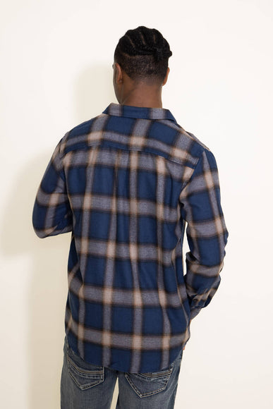 Simply Southern Mens Shirts Plaid Shacket Shirt for Men in Blue