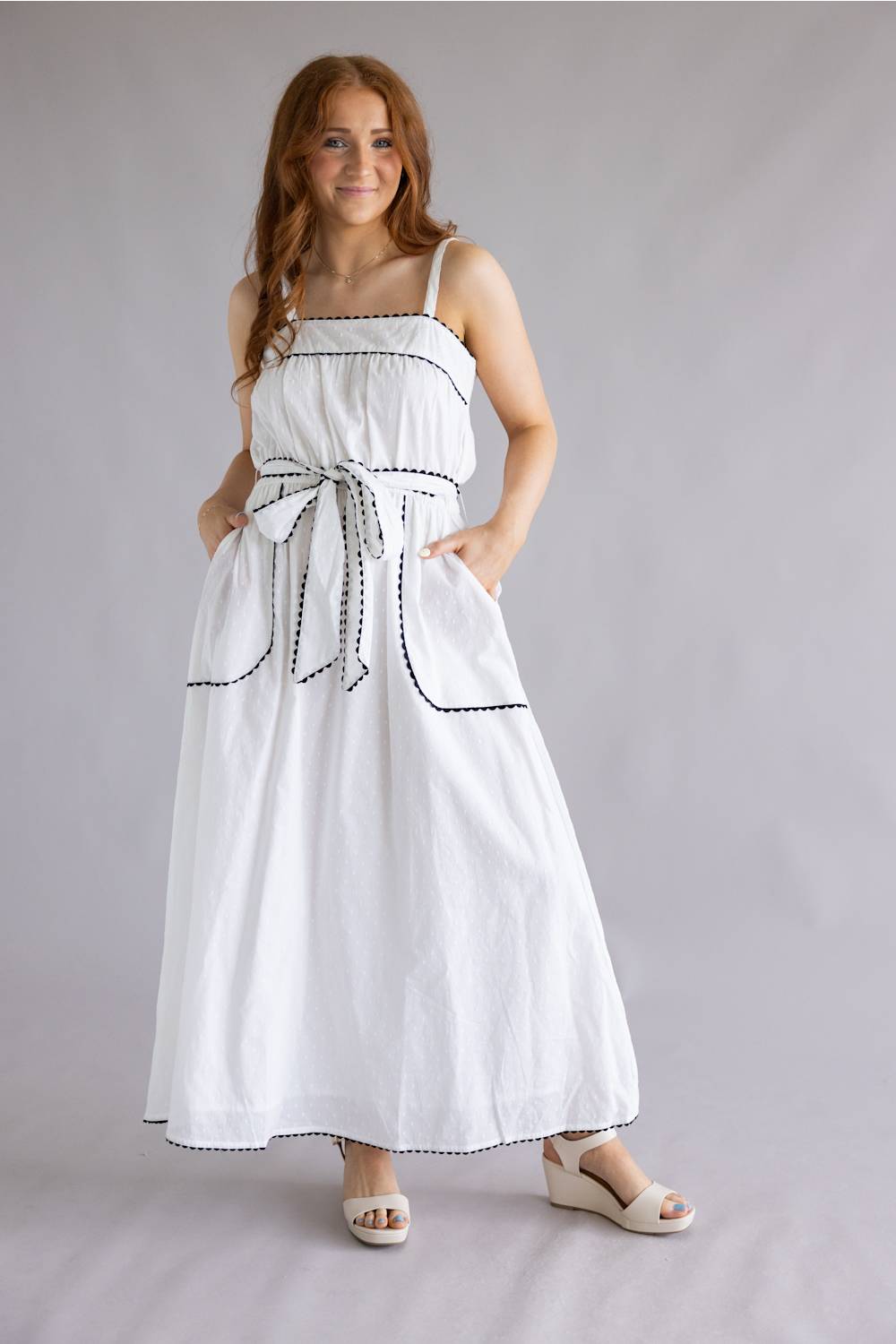 Simply Southern Ric Rac Dress for Women in White