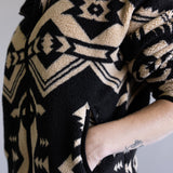 Thread & Supply Canyon Jacket for Women in Cream Black Aztec