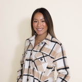 Thread & Supply Chandler Shacket for Women in Natural Plaid