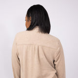 Thread & Supply Lewis Soft Luxe Button Up Shirt for Women in Warm Taupe