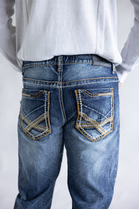 True Luck Dow Bootcut Stretch Jeans for Men