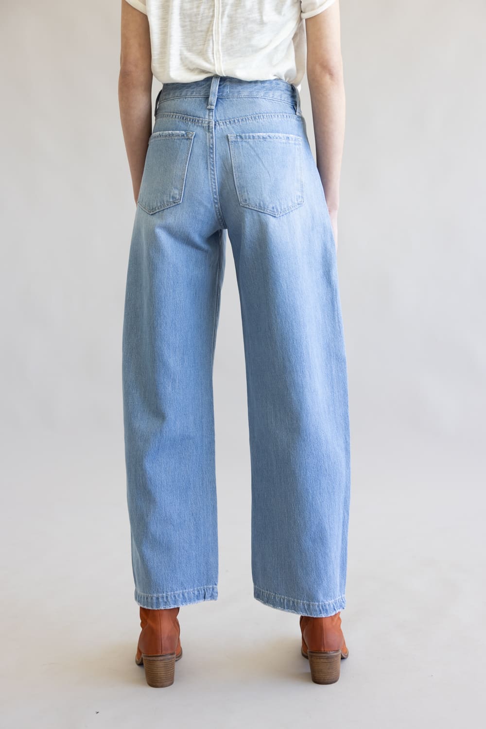 Vervet High Rise Pleated Barrel Jeans for Women