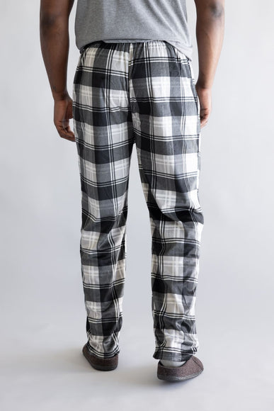 Weatherproof Silky Lounge Pants for Men in Black Plaid