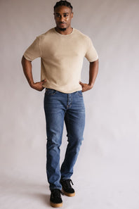 Weatherproof Vintage Slim Straight Jeans for Men in Riverstone