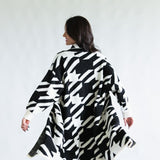 Zig Pattern Cardigan for Women in Black