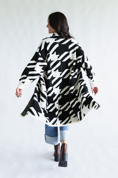 Zig Pattern Cardigan for Women in Black