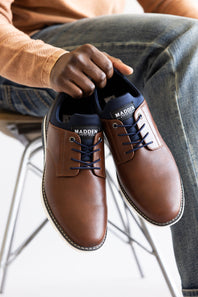 Steve Madden Lyddon Lace Up Shoes for Men in Cognac