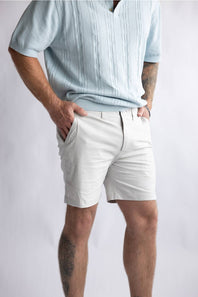 1897 Original Stretch Cotton Shorts for Men in Quiet Gray
