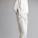 Youth Pullover & Wide Leg Pant Set for Girls in Grey/Beige