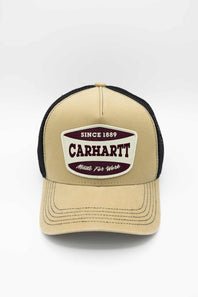 Carhartt Canvas Patch Trucker Hat in Khaki