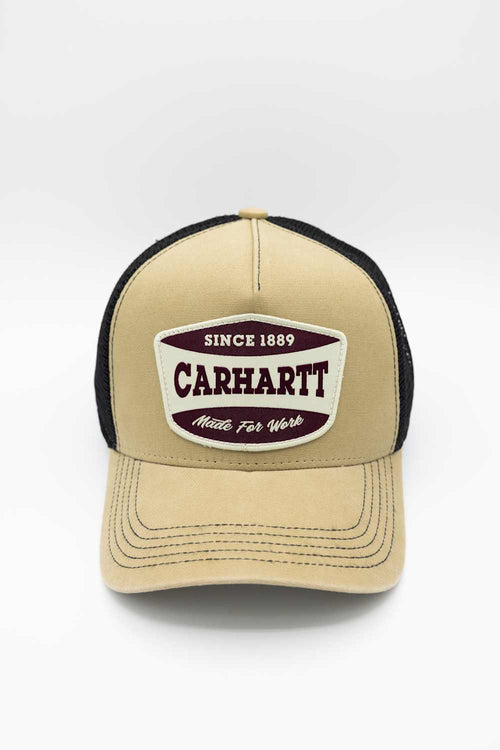 Carhartt Canvas Patch Trucker Hat in Khaki