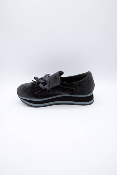 Coconuts by Matisse Bess Platform Loafers for Women in Velvet Charcoal