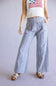  Smocked Waist Linen Wide Leg Pants for Women in Navy