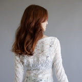 Free People Lace Bell Sleeve Sheer Cotton Blend Top for Women in Clean Ivory